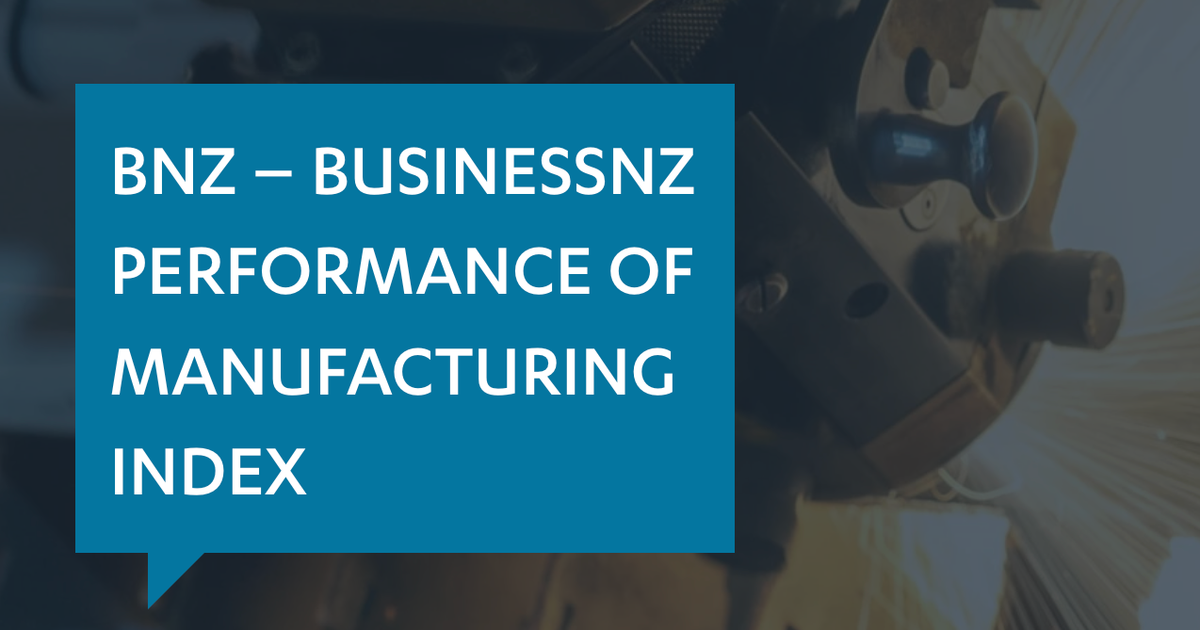 BNZ Performance of Manufacturing Index - August 2026